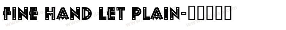 Fine Hand LET Plain字体转换